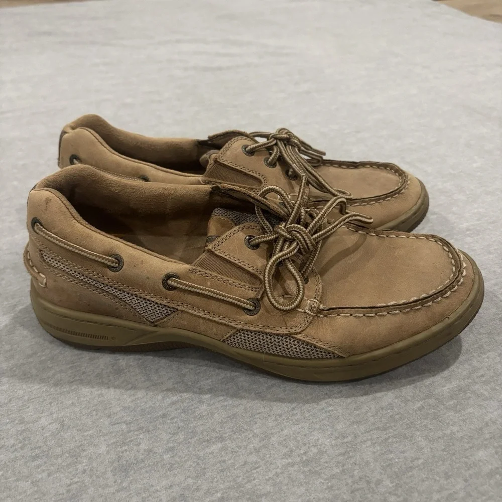 G.H.‎ Bass Mens Explorer Boat Shoes Tan Leather Mesh BASS-EARL III Size 9M